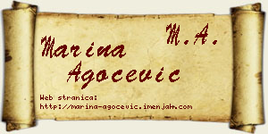 Marina Agočević vizit kartica